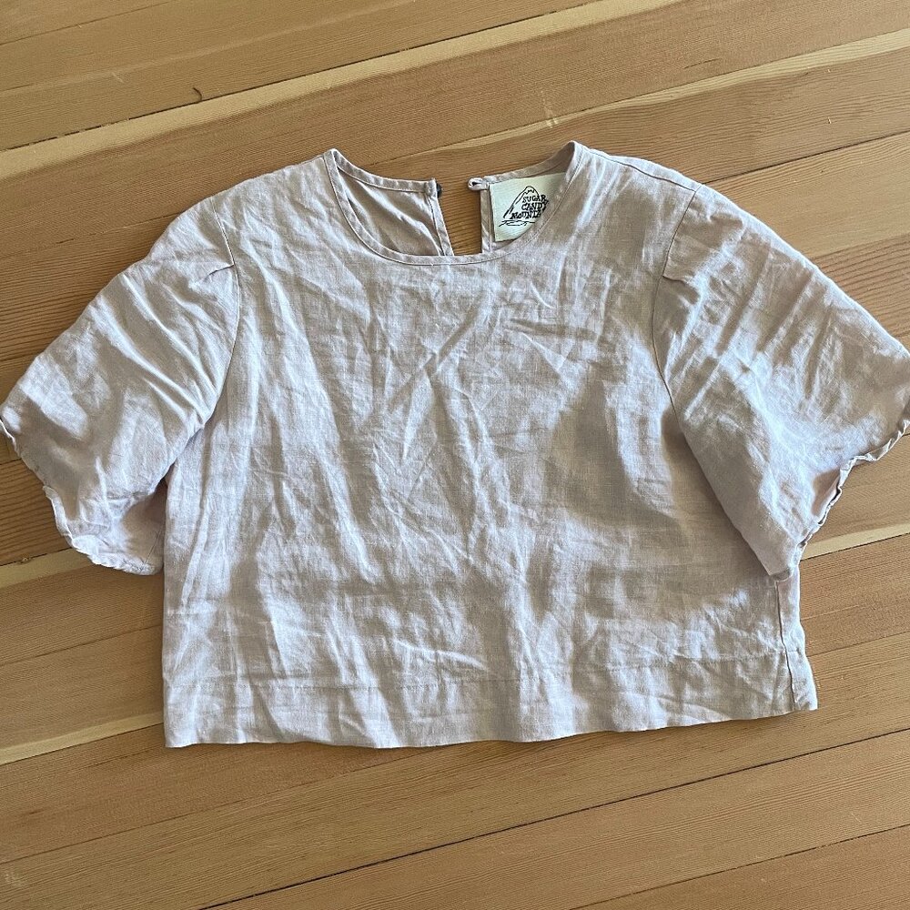 Linen cream top by sugar candy mountain